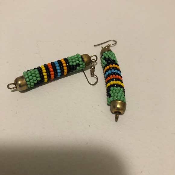 Handmade Colorful Beads Earrings - Picture 2 of 6